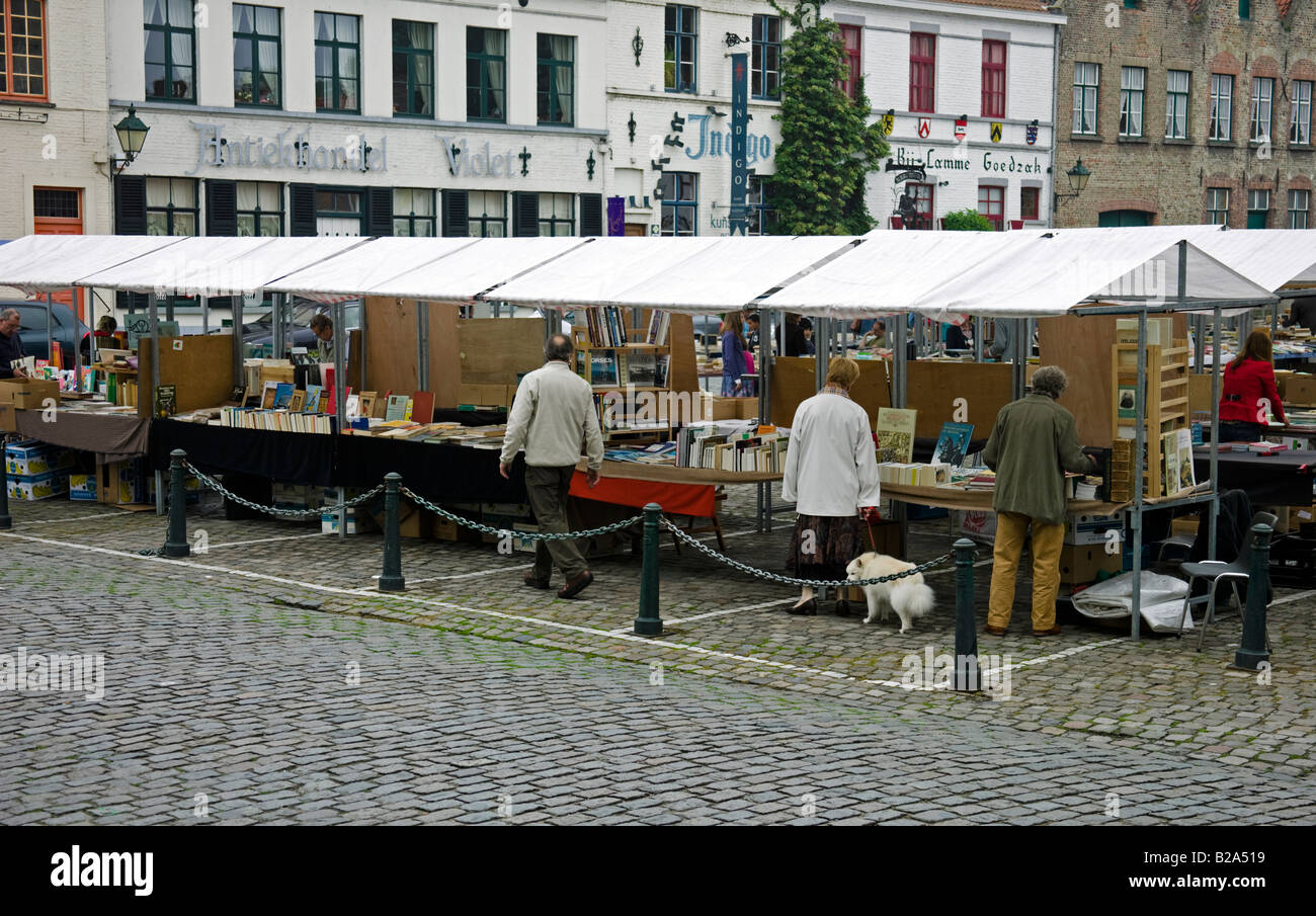 Damme Bücher Dorf, Flandern, Belgien, Europa Stockfoto