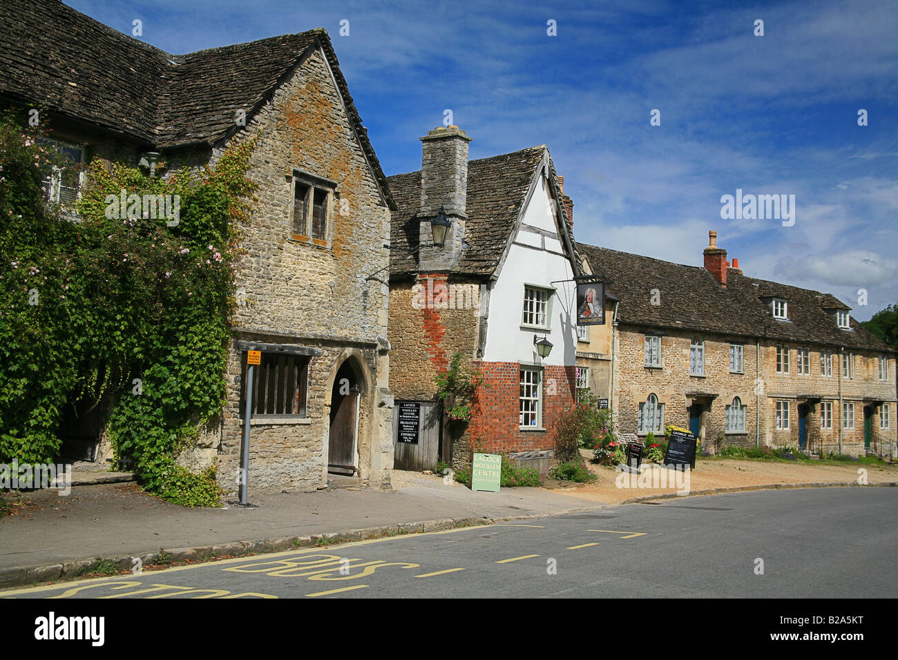 Das George Inn in der National Trust Dorf Lacock, Wiltshire UK Stockfoto