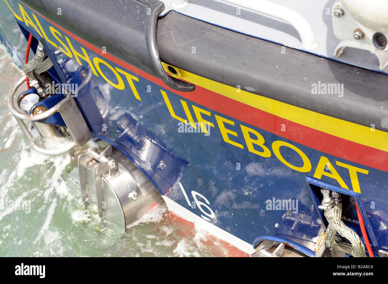 Lösegeld-Blick auf Calshots Rettungsboot, ein 24 Tonnen selbst aufrichtendes Tyne-Klasse Stockfoto