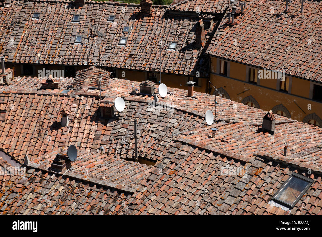 Dächer von Castellina in Chianti Toskana Italien Europa Stockfoto