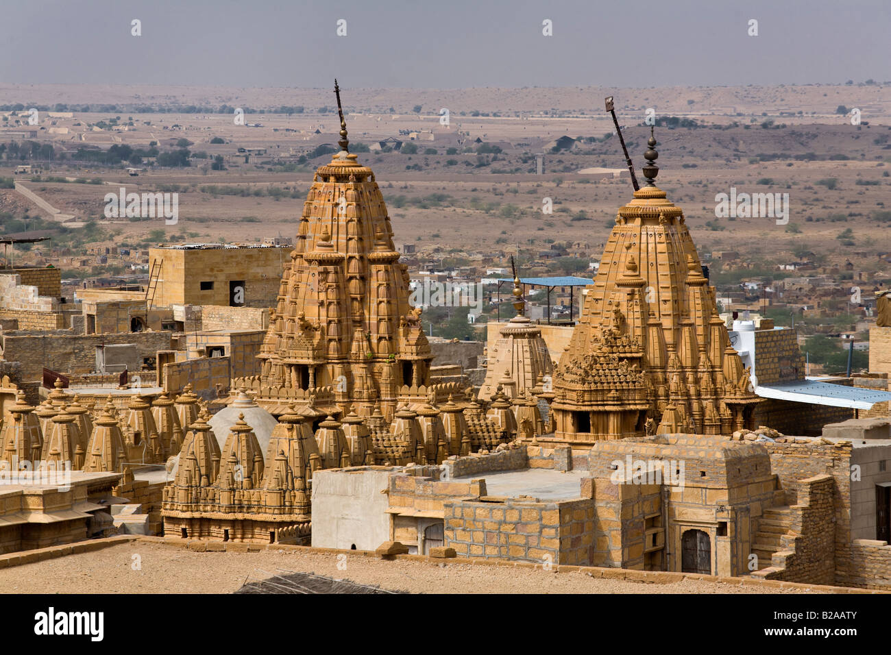 Der LAXMINATH Tempel ist eine hinduistische Struktur LAXMI befindet sich in JAISALMER FORT RAJASTHAN Indien gewidmet Stockfoto