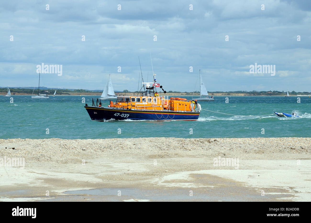 Calshot das Rettungsboot, ein 24 Tonnen selbst aufrichtendes Tyne-Klasse Stockfoto