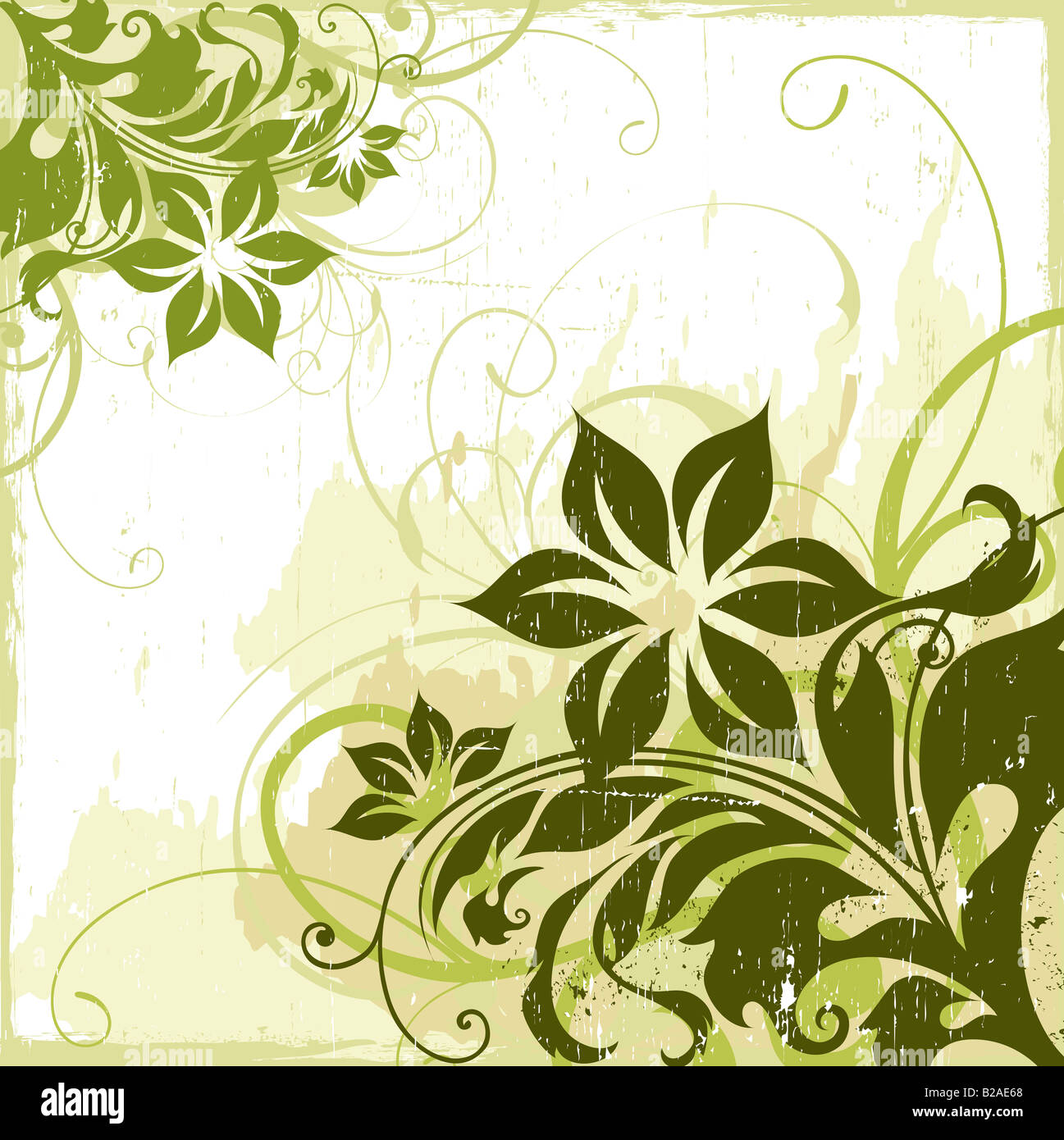 Abbildung Zeichnung der Blumenkarte Stockfoto