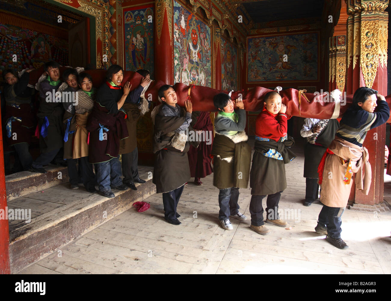 Tibetisch-buddhistische Festival, Tongren, Provinz Sichuan, China Stockfoto