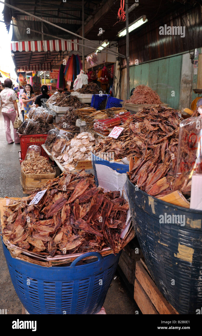 frischer Fisch für Verkauf, Mahachai Markt, Mahachai Station, Samutsakhon, thailand Stockfoto