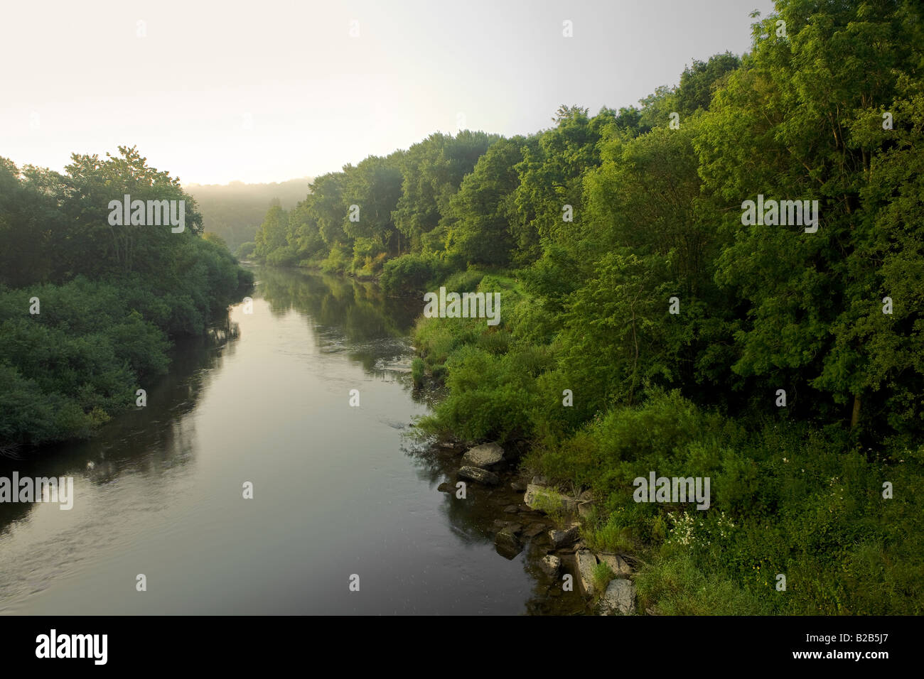Der Fluss Severn in der Nähe von Alveley, Shropshire, UK Stockfoto