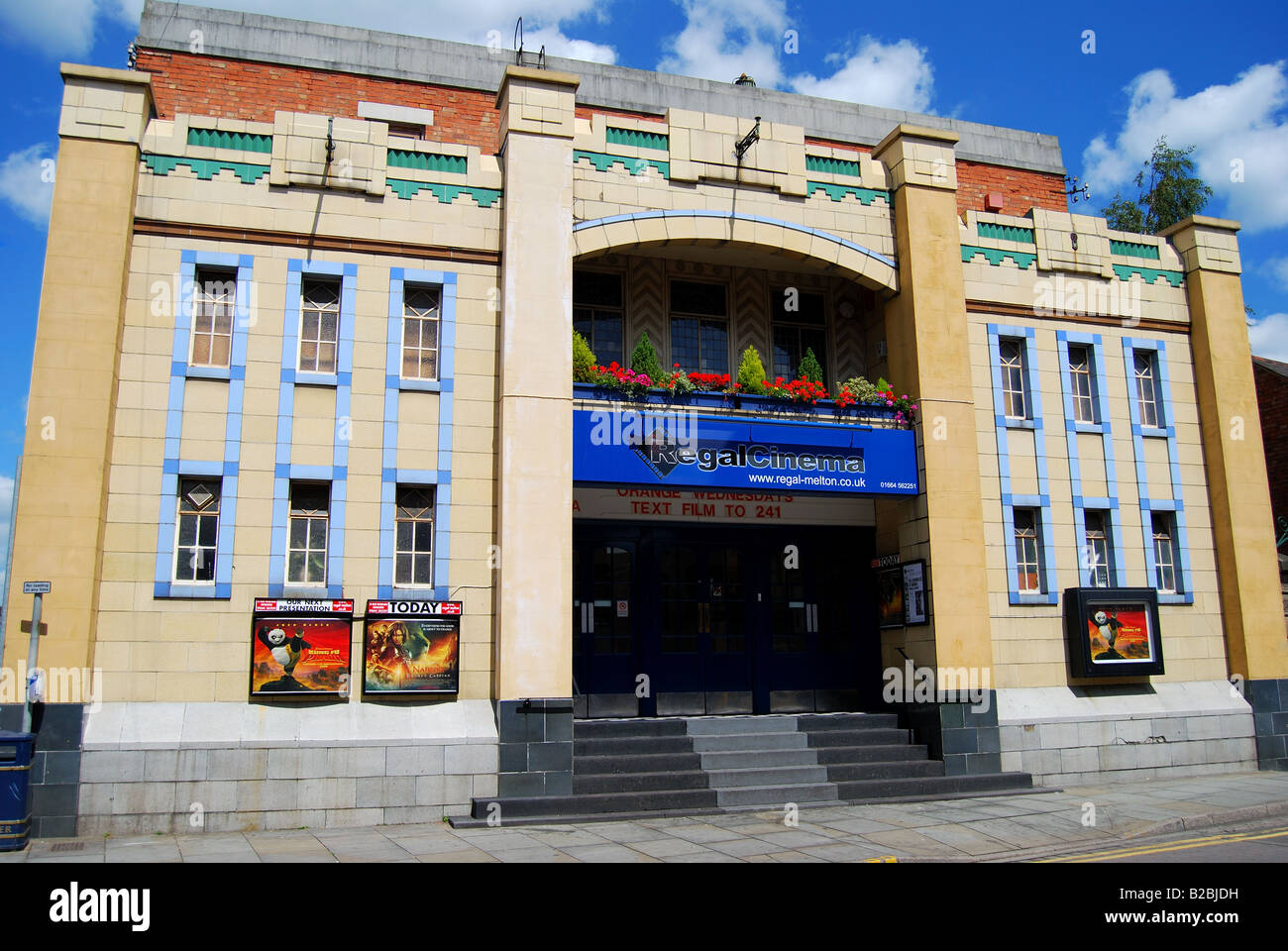 Art Deco Regal Kino Gebäude, King Street, Melton Mowbray, Leicestershire, England, Vereinigtes Königreich Stockfoto
