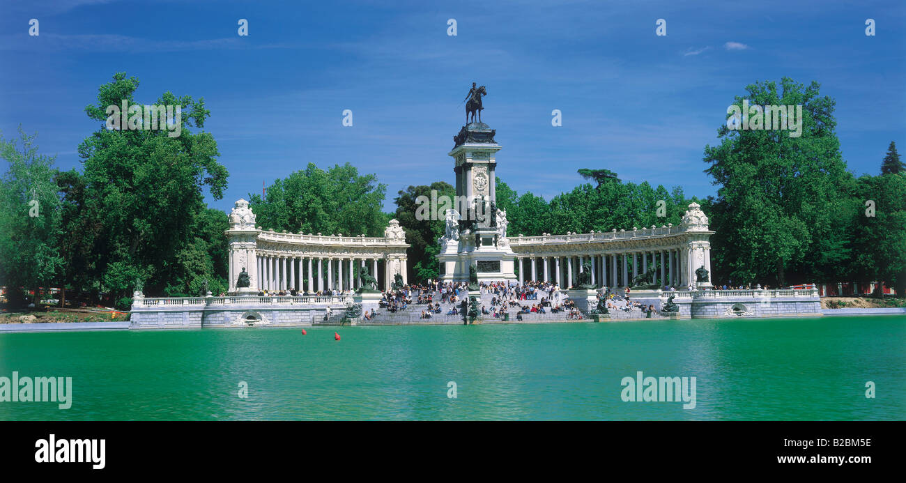 Retiro-Park Madrid Spanien Stockfoto