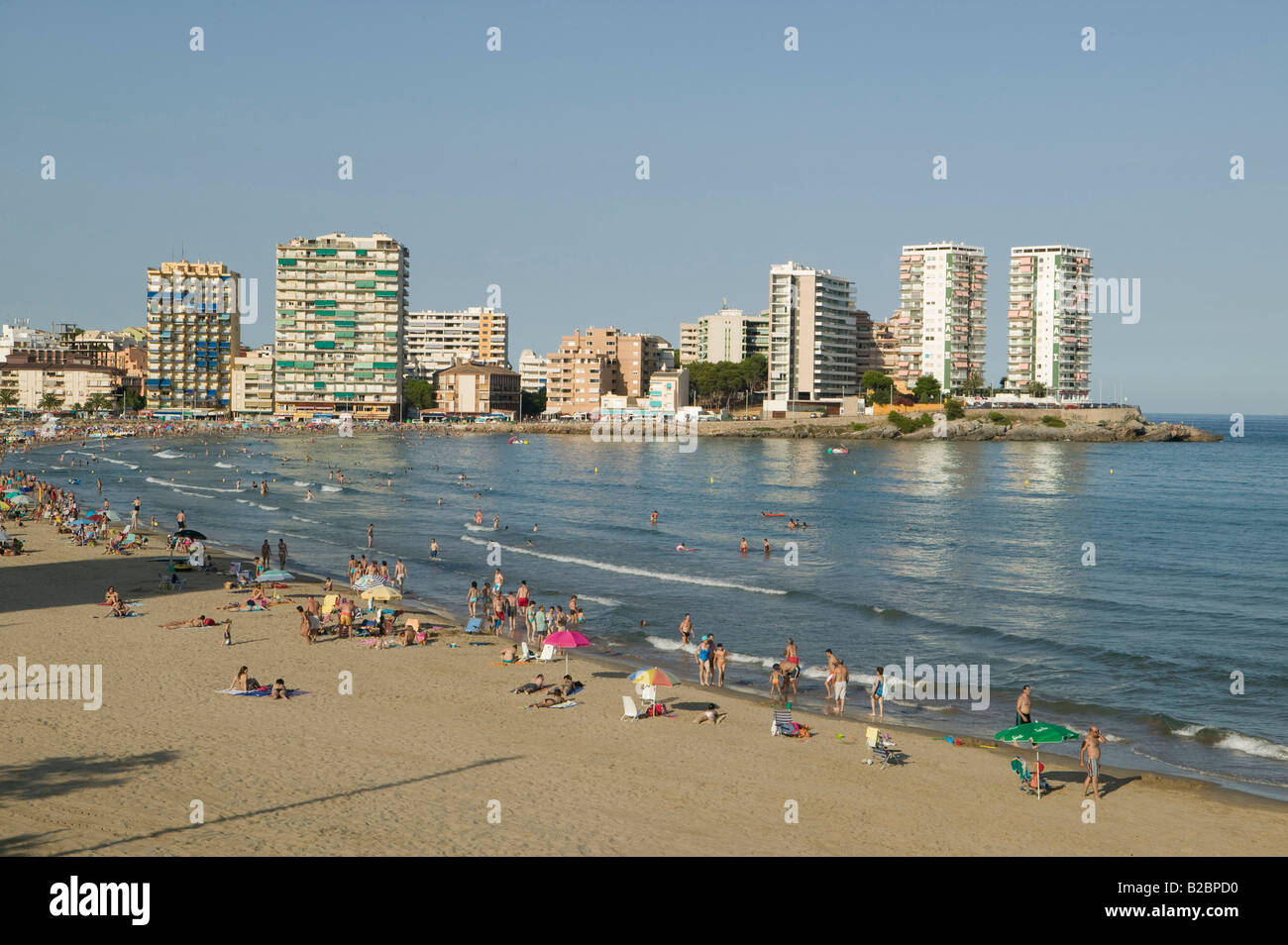 Oropesa, del mar, Valencia, Spanien, Strand, Urlaub, Urlaub, Urbanist, Sommer, Stadt-Planung, Bau, Reise, Reiseziel Stockfoto