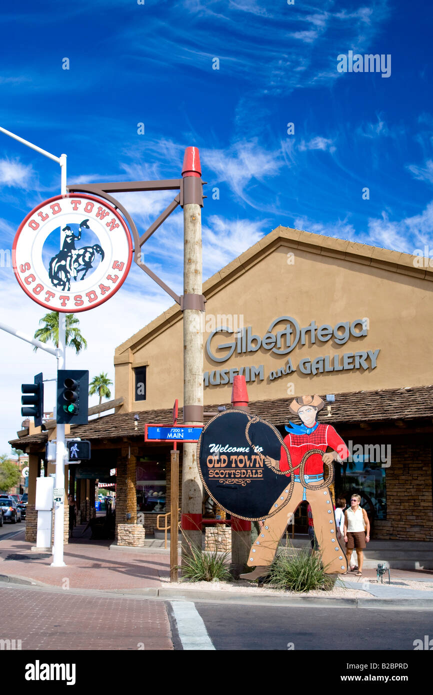 Willkommen bei Old Town Scottsdale Phoenix südlichen Arizona USA Stockfoto