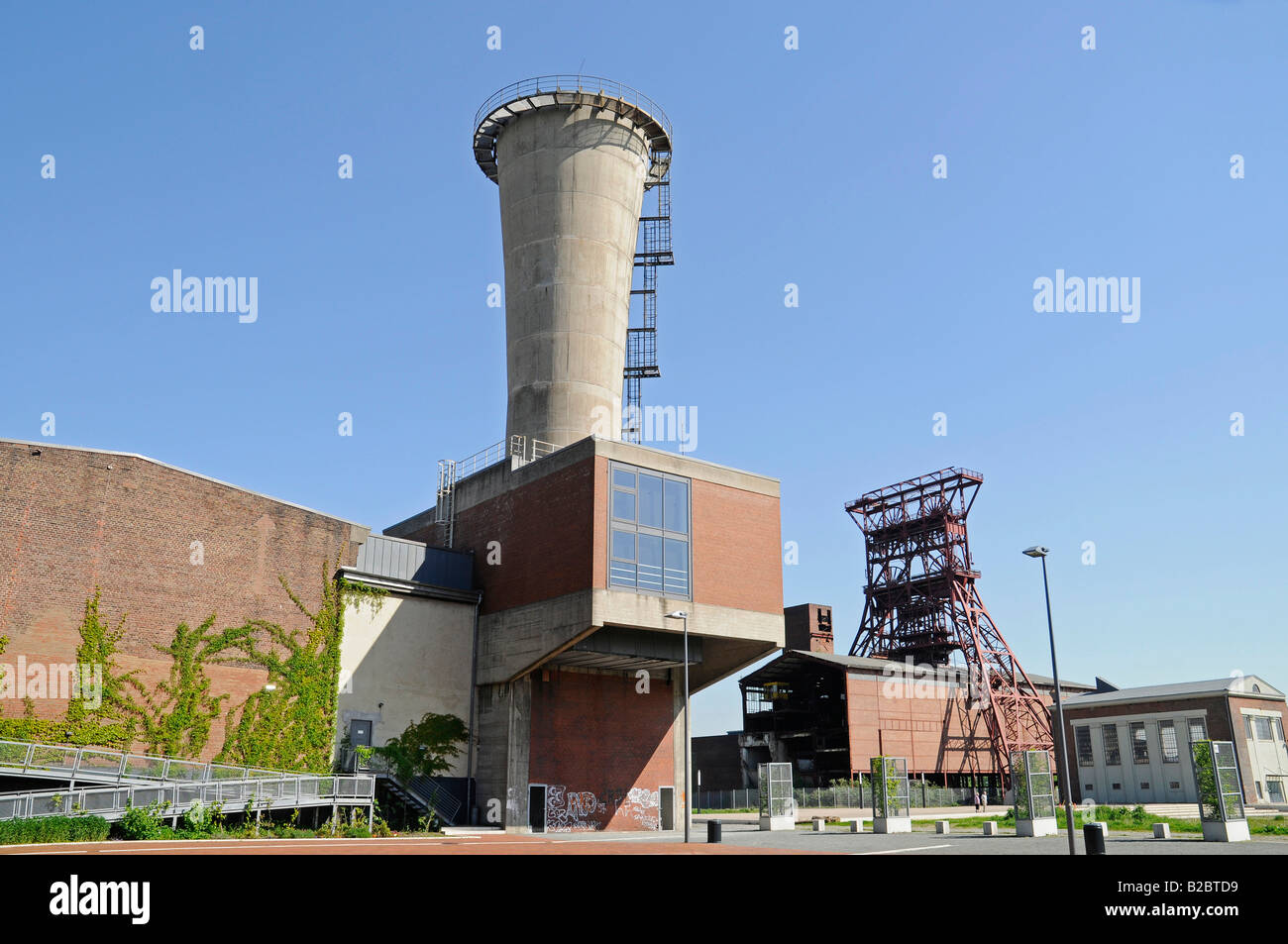 Bergwerk Consolidation, Zeche, Industriedenkmal, gewundenen Turm, Gelsenkirchen, Nordrhein-Westfalen, Deutschland, Europa Stockfoto