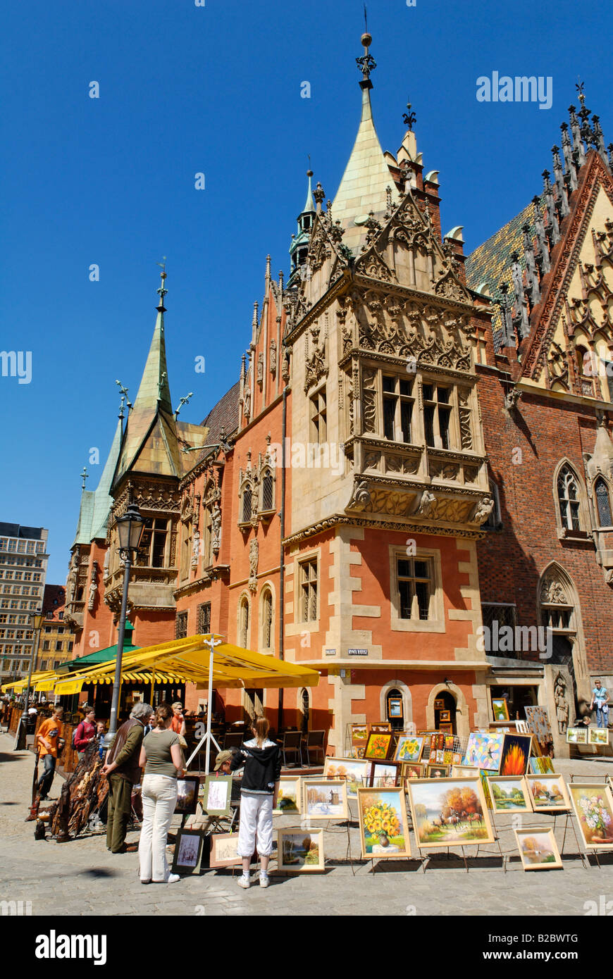 Historisches Rathaus, Rynek Wroclaw/Breslau, Schlesien, Polen Europas Stockfoto