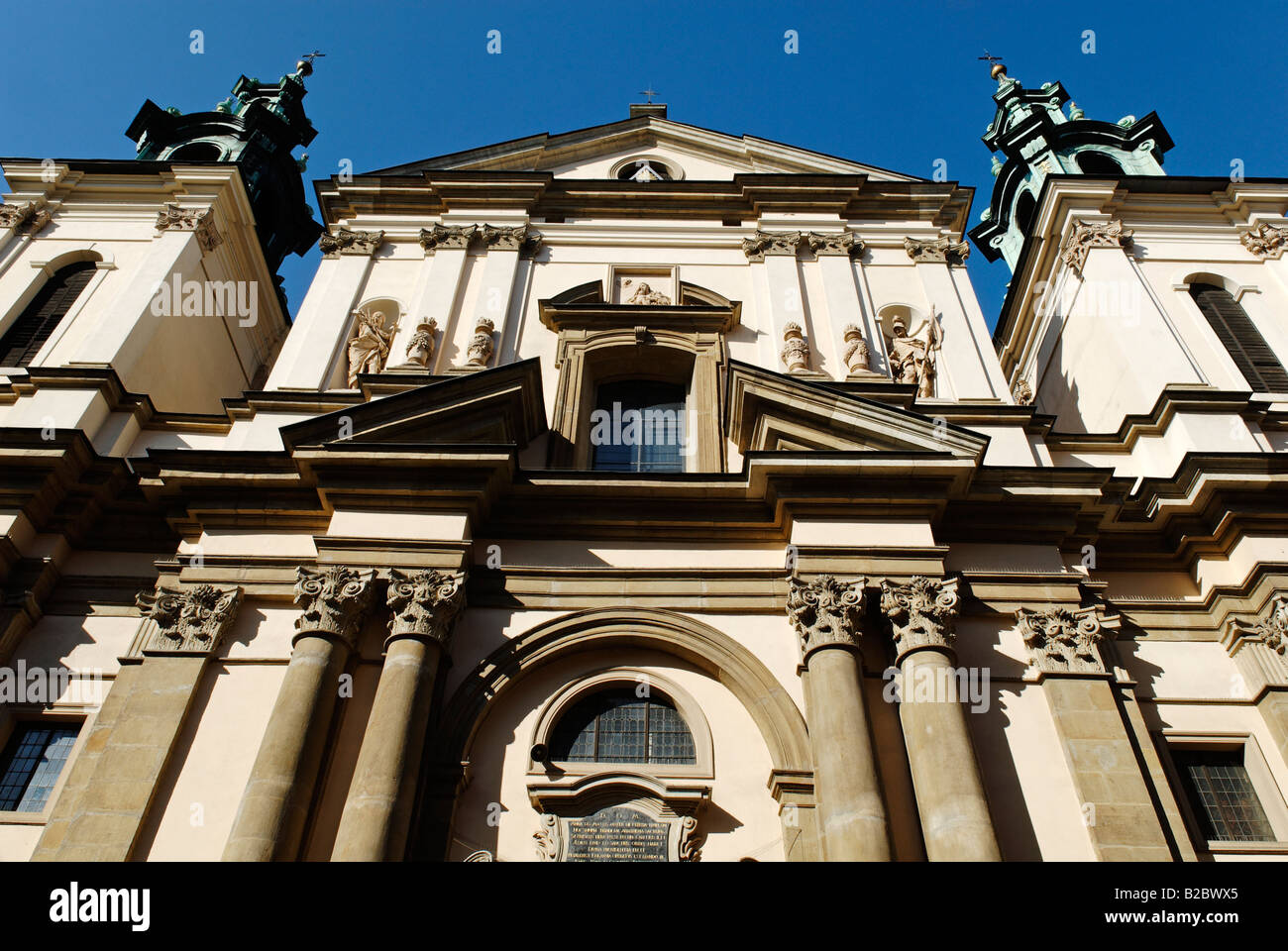 Architektonisches Detail in Krakau Altstadt, UNESCO-Weltkulturerbe, Polen, Europa Stockfoto