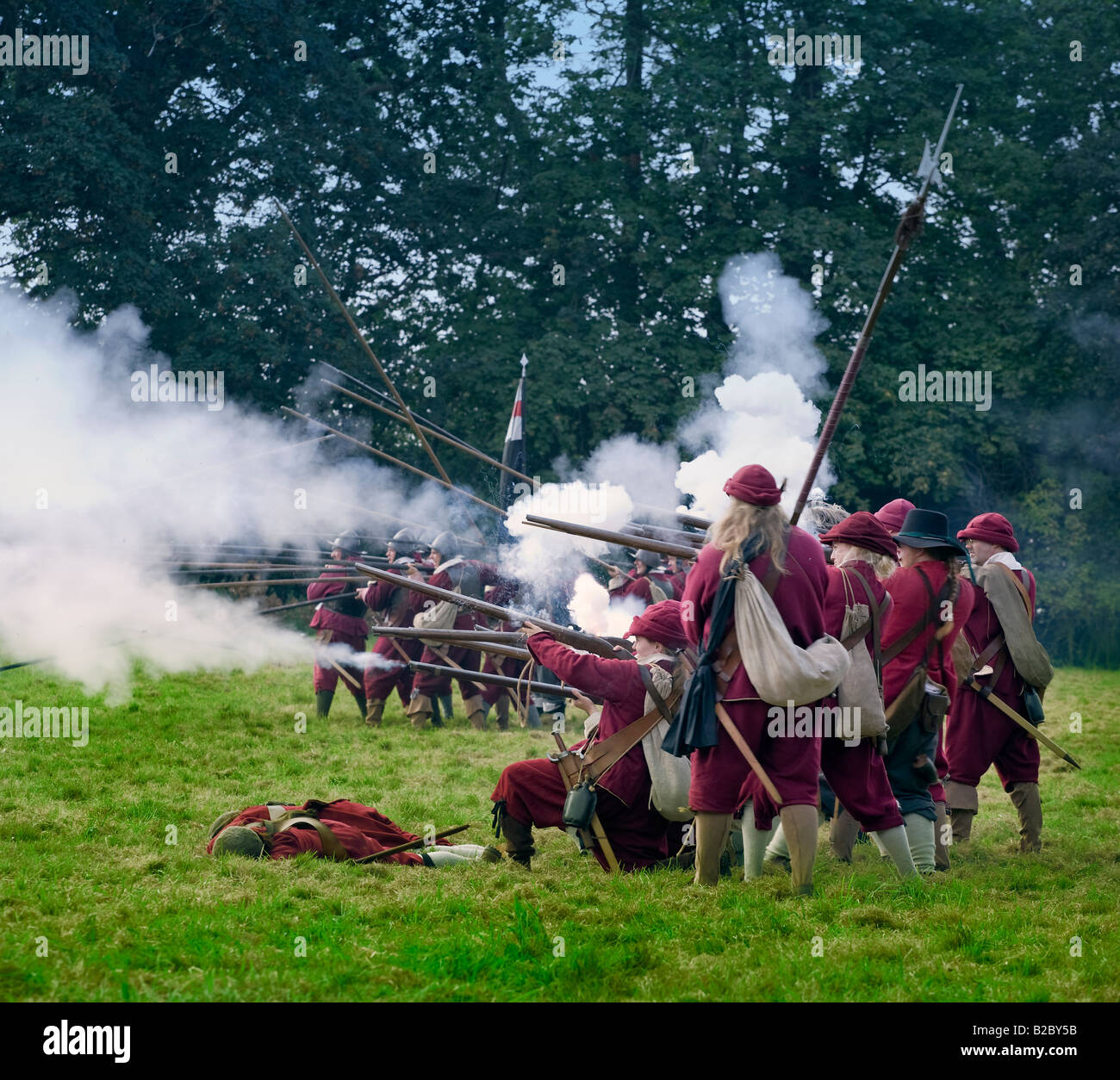 Englischer Bürgerkrieg Schlacht 1642-1651. Nur für den redaktionellen Gebrauch bestimmt. Stockfoto