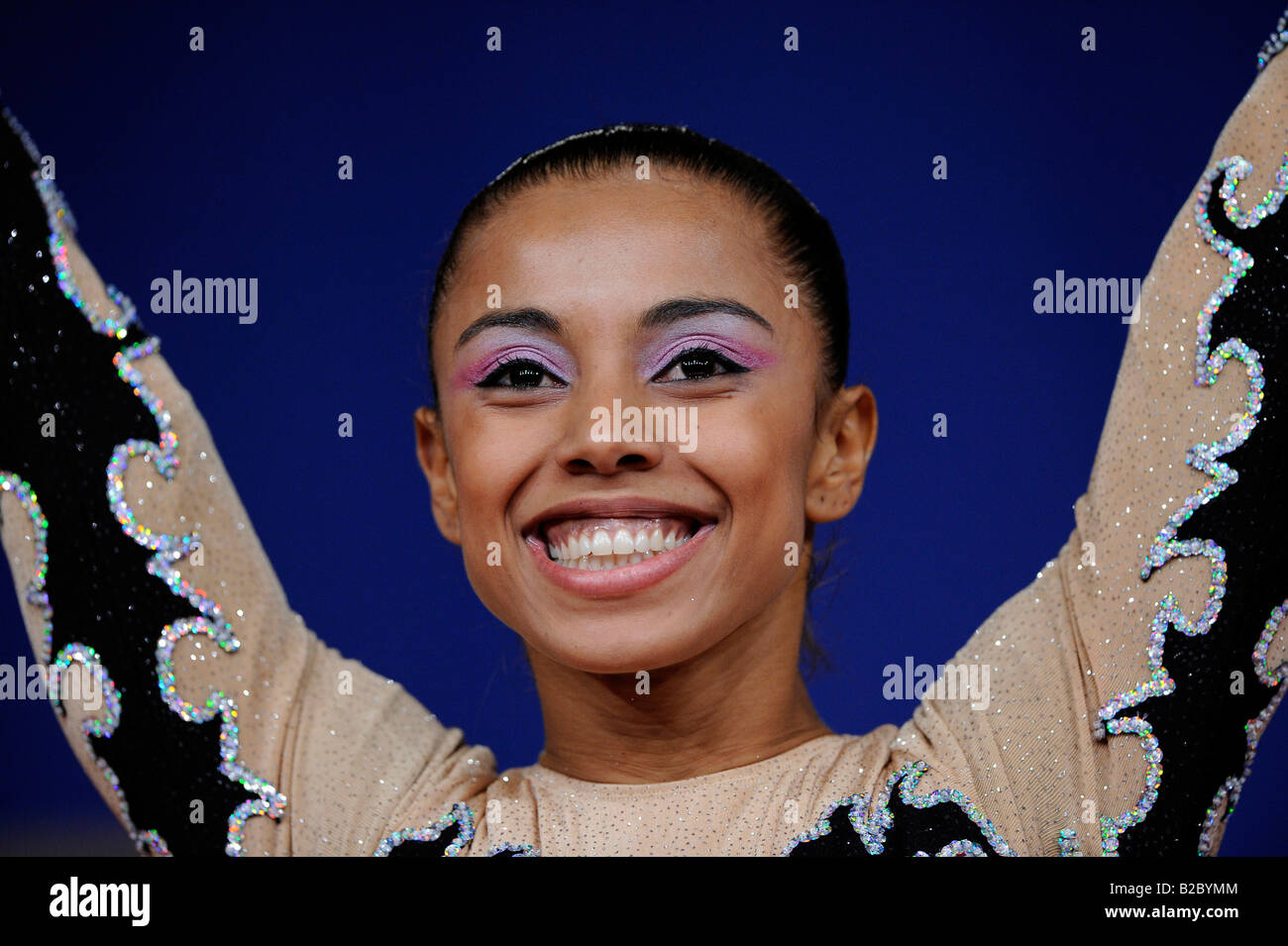 Marcela Lopez, Brasilien, Weltmeisterin Dameneinzel, 10. Aerobe Gymnastik World Championship, Ulm, Baden-Württemberg Stockfoto