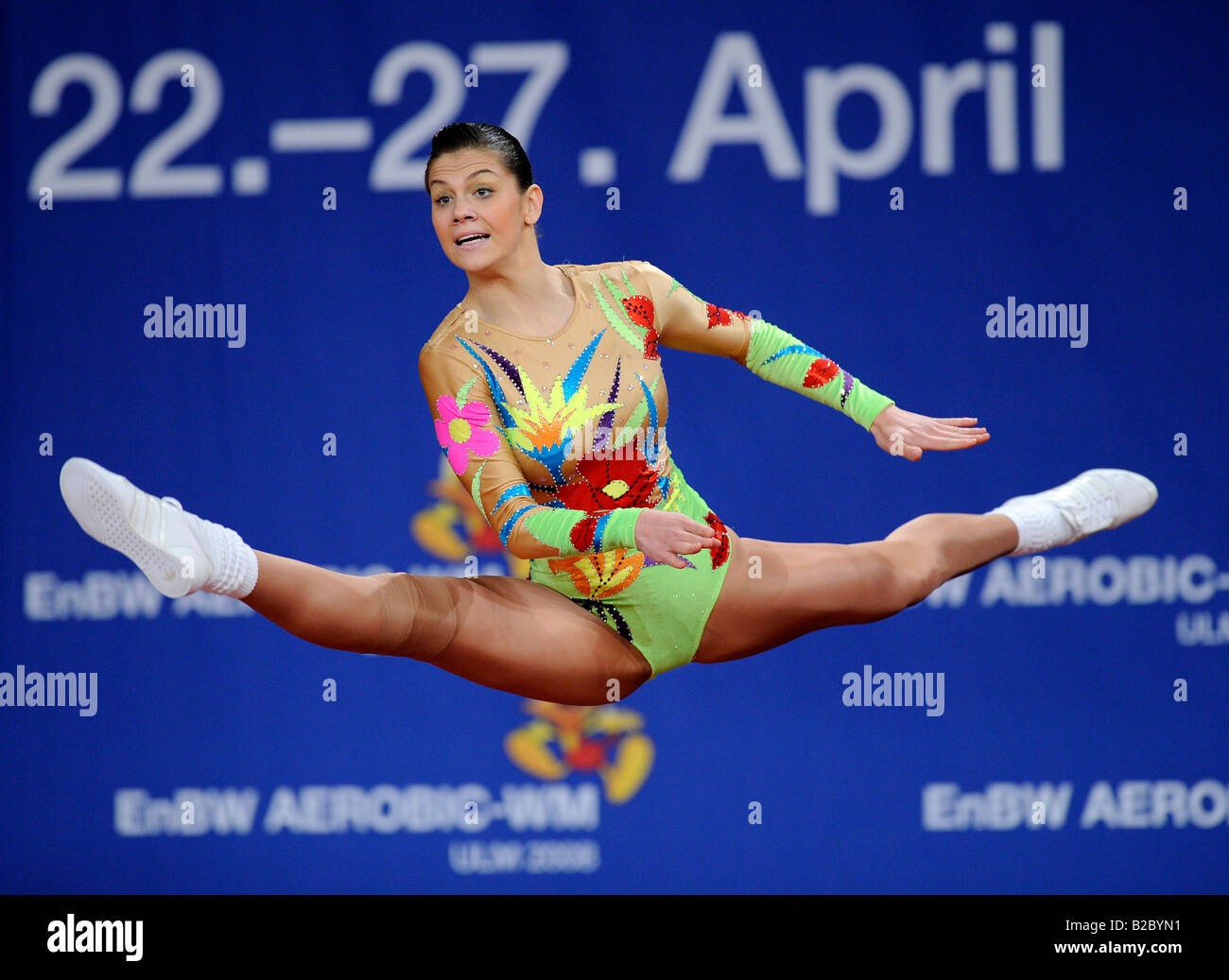 Elmira Dassaeva, Spanien, 10. Aerobe Gymnastik World Championship, Ulm, Baden-Württemberg, Deutschland, Europa Stockfoto