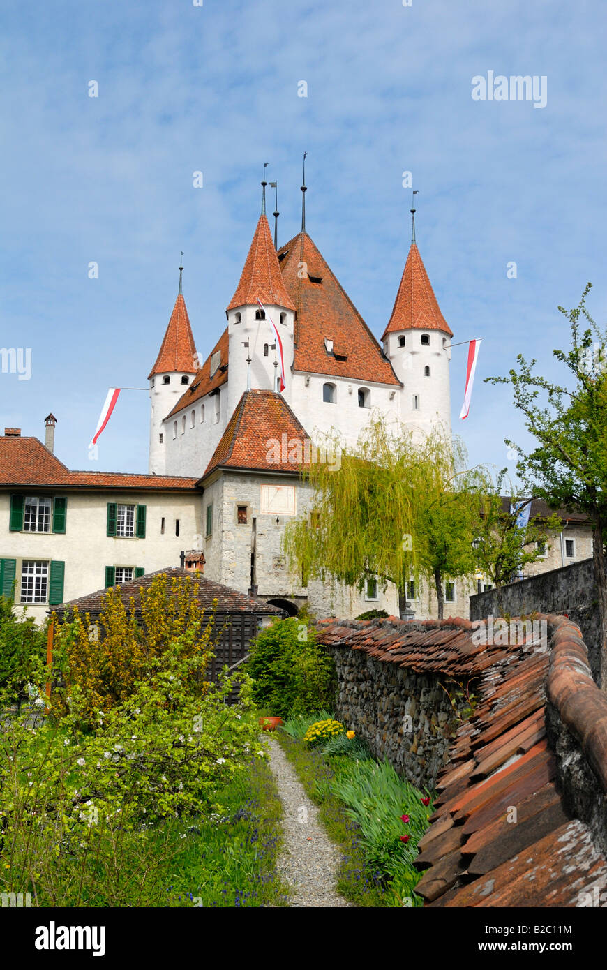 Schloss Thun, Thun, Kanton Bern, Schweiz, Europa Stockfoto