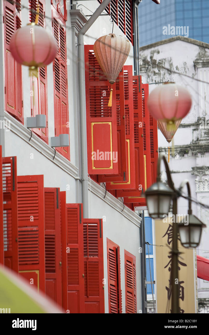 Ladenfronten an Neil Road in Chinatown im chinesischen Viertel von Singapur, Südostasien Stockfoto