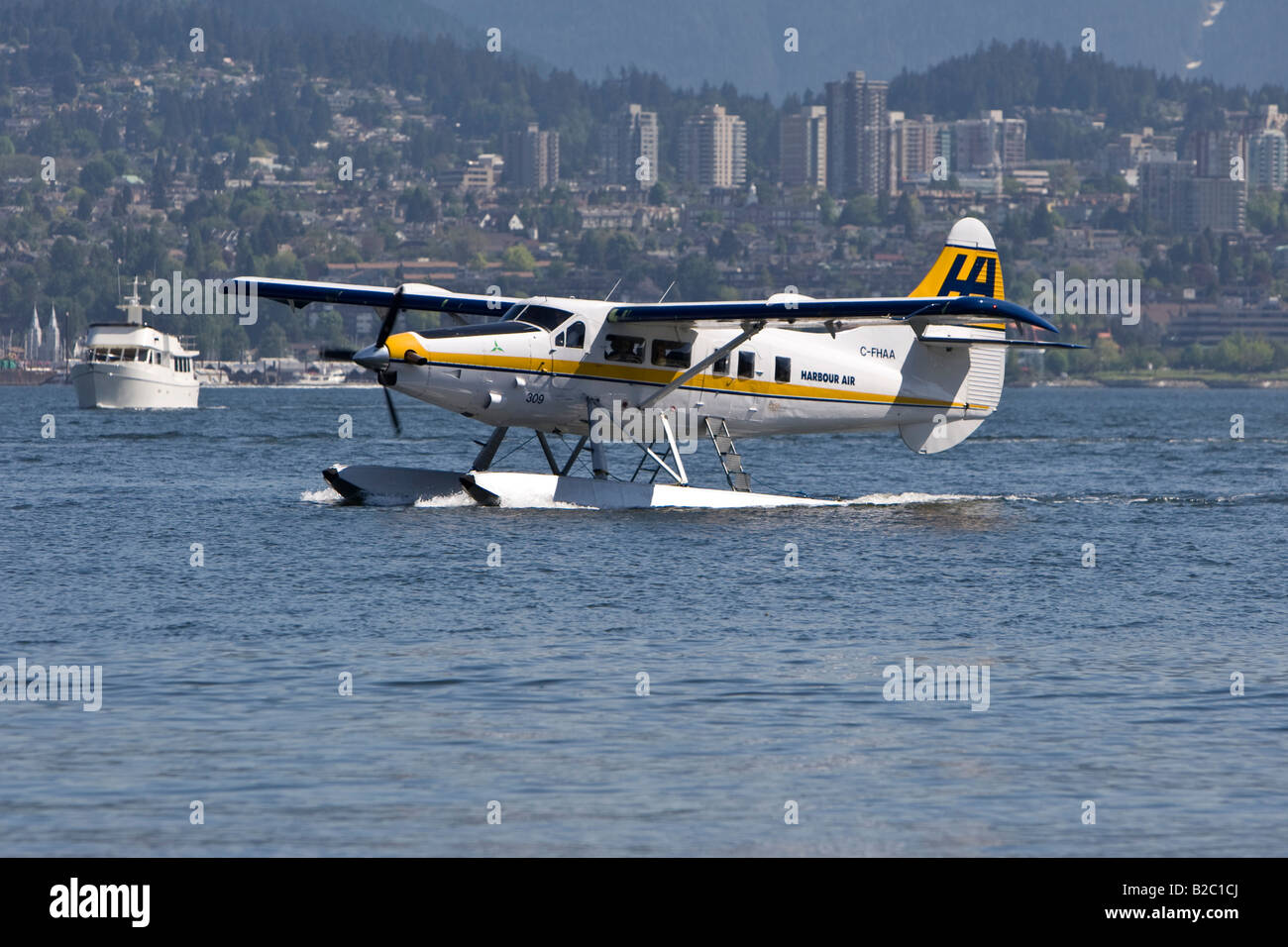 Schweben Sie Flugzeug von Harbour Air, Vancouver, Britisch-Kolumbien, Kanada, Nordamerika Stockfoto