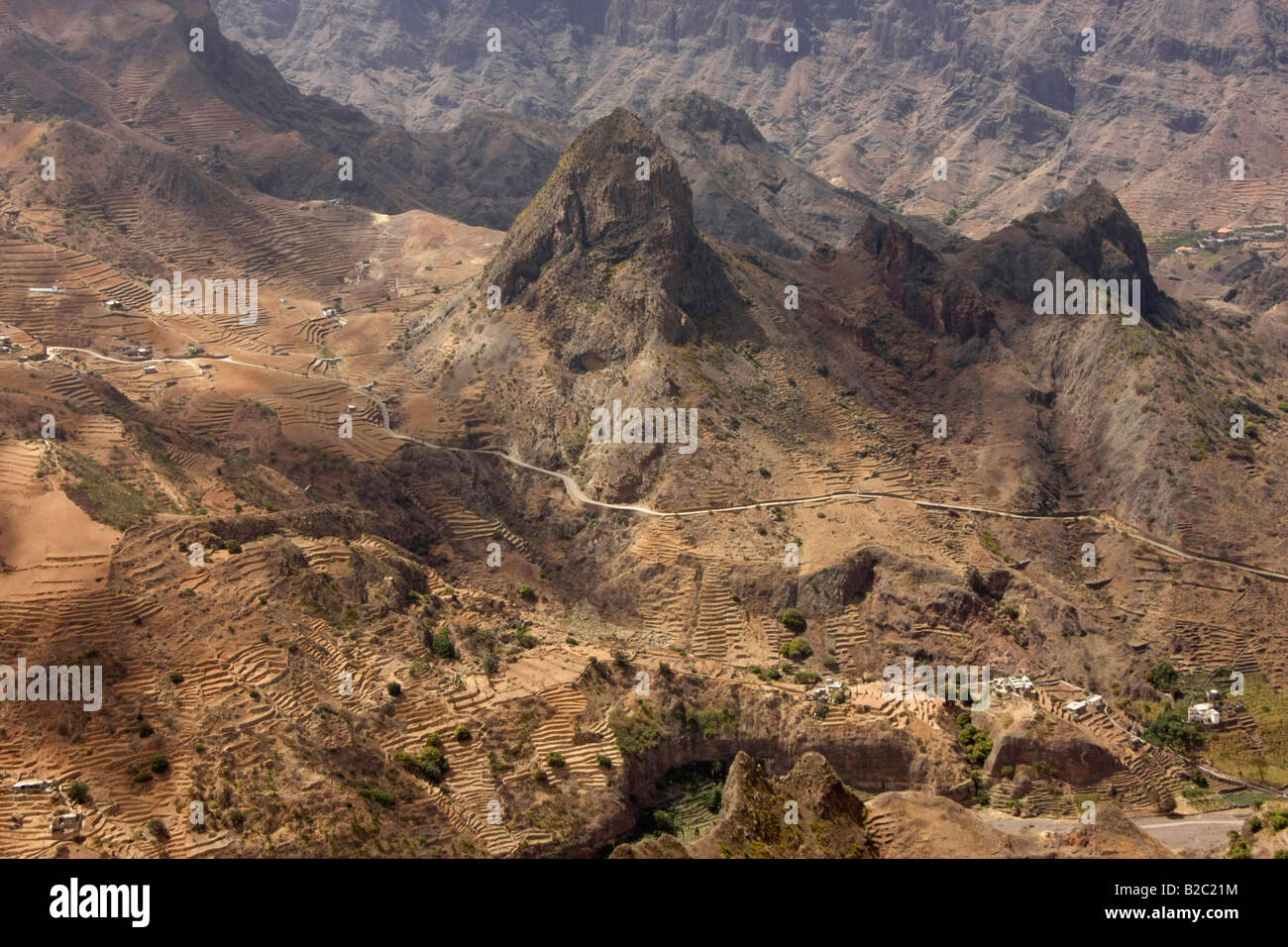 Tiefes Tal auf der Insel Santo Antao, Kap Verde, Kapverdische Inseln, Afrika Stockfoto