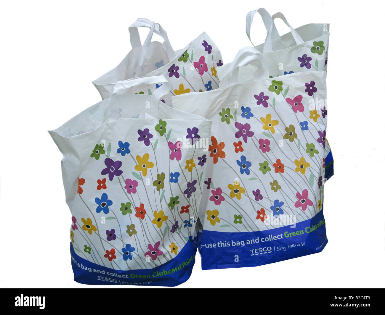 Tasche für Leben wiederverwendbare umweltfreundliche Tragetaschen verwendet anstelle von Kunststoff einkaufen Stockfoto