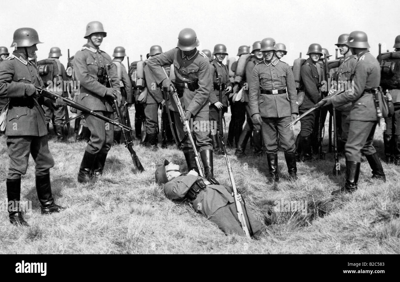 Reichswehr, Armee des Reiches zu manövrieren, historisches Foto Stockfoto
