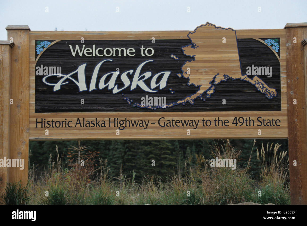 Alaska-Zeichen Stockfoto
