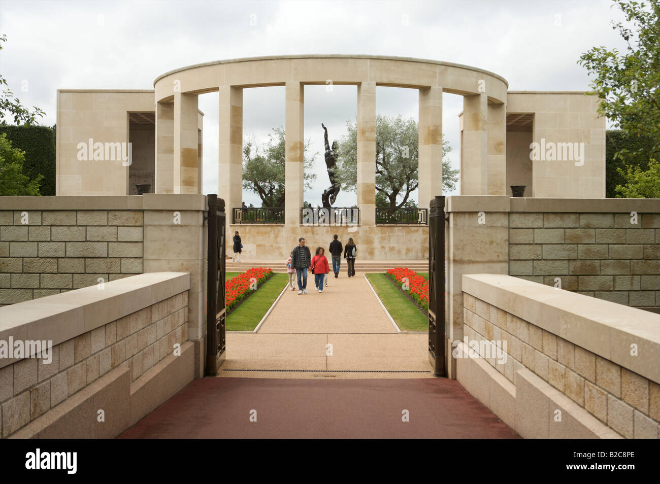 Den Amerikanischen Friedhof in Colleville-sur-Mer, Normandie, Frankreich, wurden alliierte Truppen, die sich auf d Tag 6. Juni 1944 gestorben begraben sind. Stockfoto