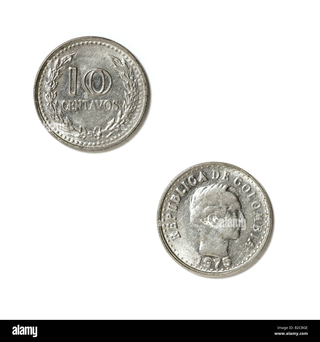 Kolumbianische Münze Stockfoto