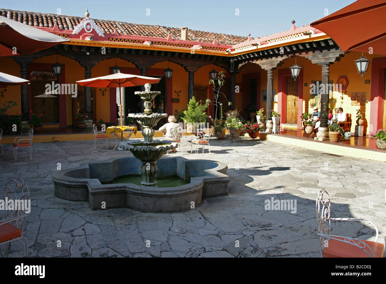 Hacienda Stil Hotel, San Cristobal de Las Casas, Chiapas, Mexiko Stockfoto