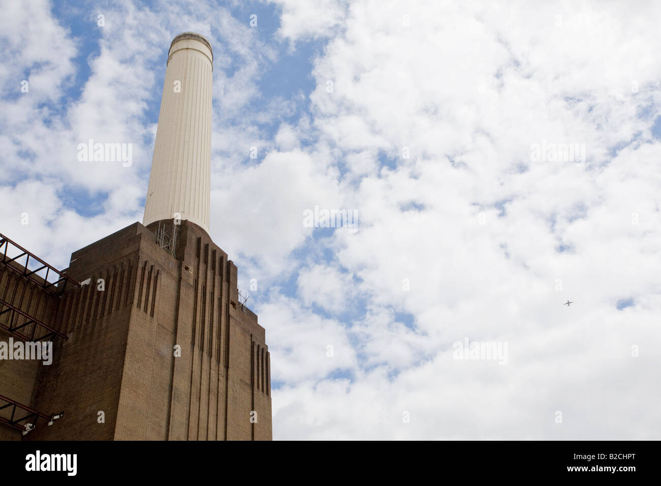 Battersea Power Station Schornstein London England Stockfoto