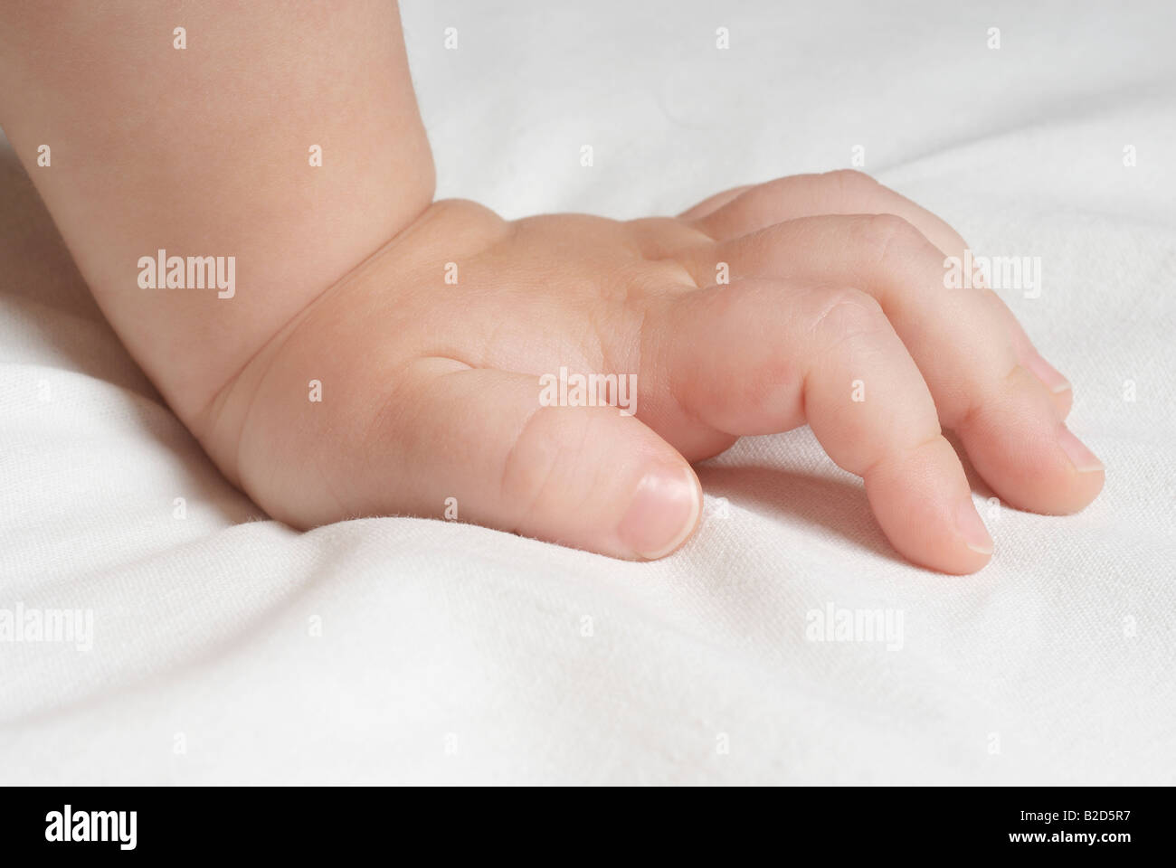 Baby (6-12 Monate), Großaufnahme von hand Stockfoto