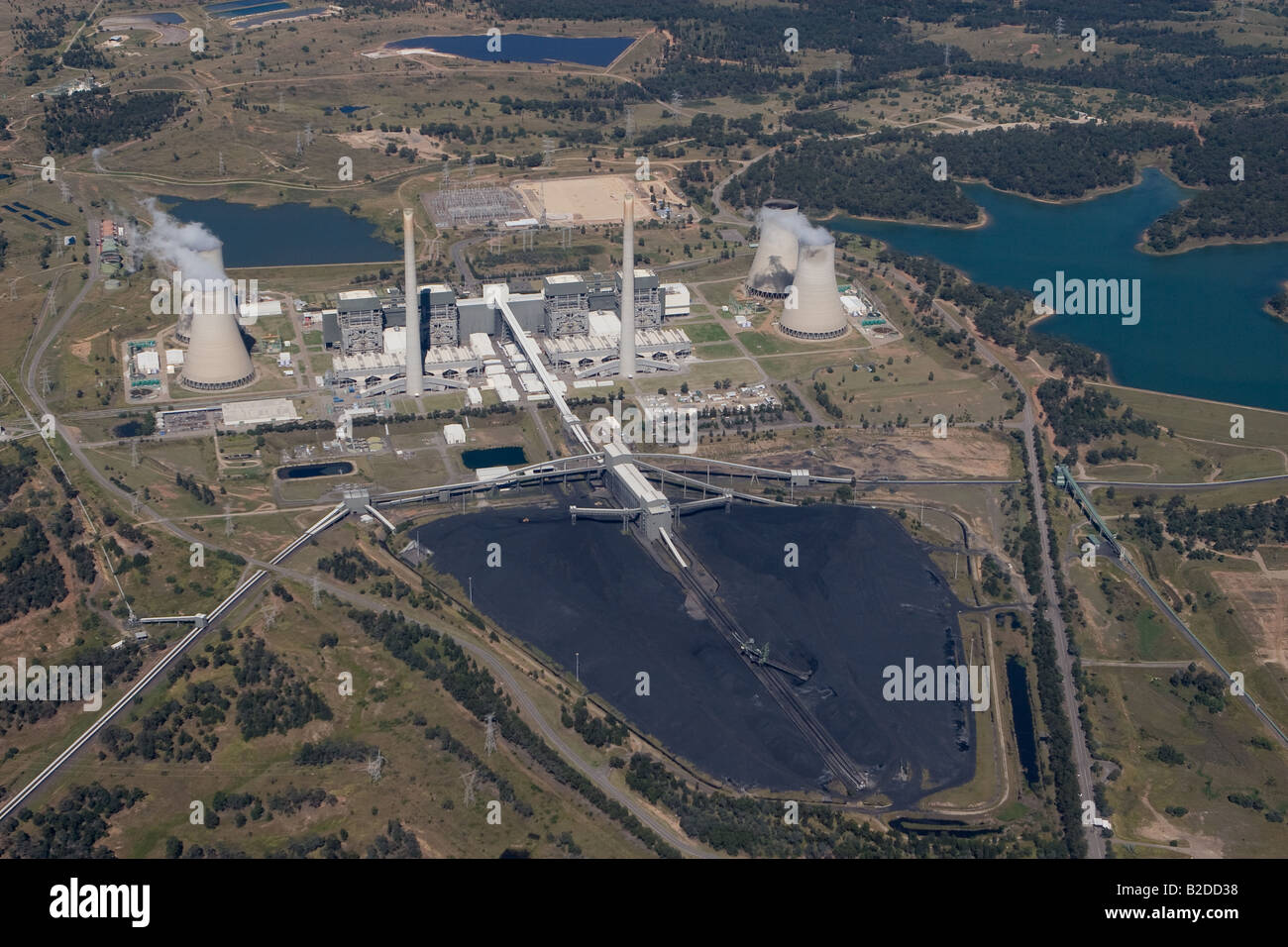 Luftaufnahme der Power Station Bayswater, Hunter Valley NSW Stockfoto