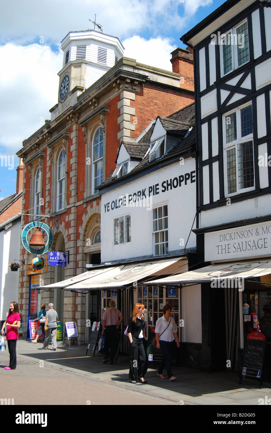 Ye Olde Pork Pie Shoppe, Nottingham Street, Melton Mowbray, Leicestershire, England, Vereinigtes Königreich Stockfoto