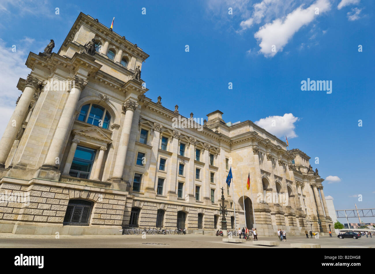 Östlichen hinteren Bogengang des Reichstagsgebäudes Berlin-Mitte Deutschland EU Europa Stockfoto