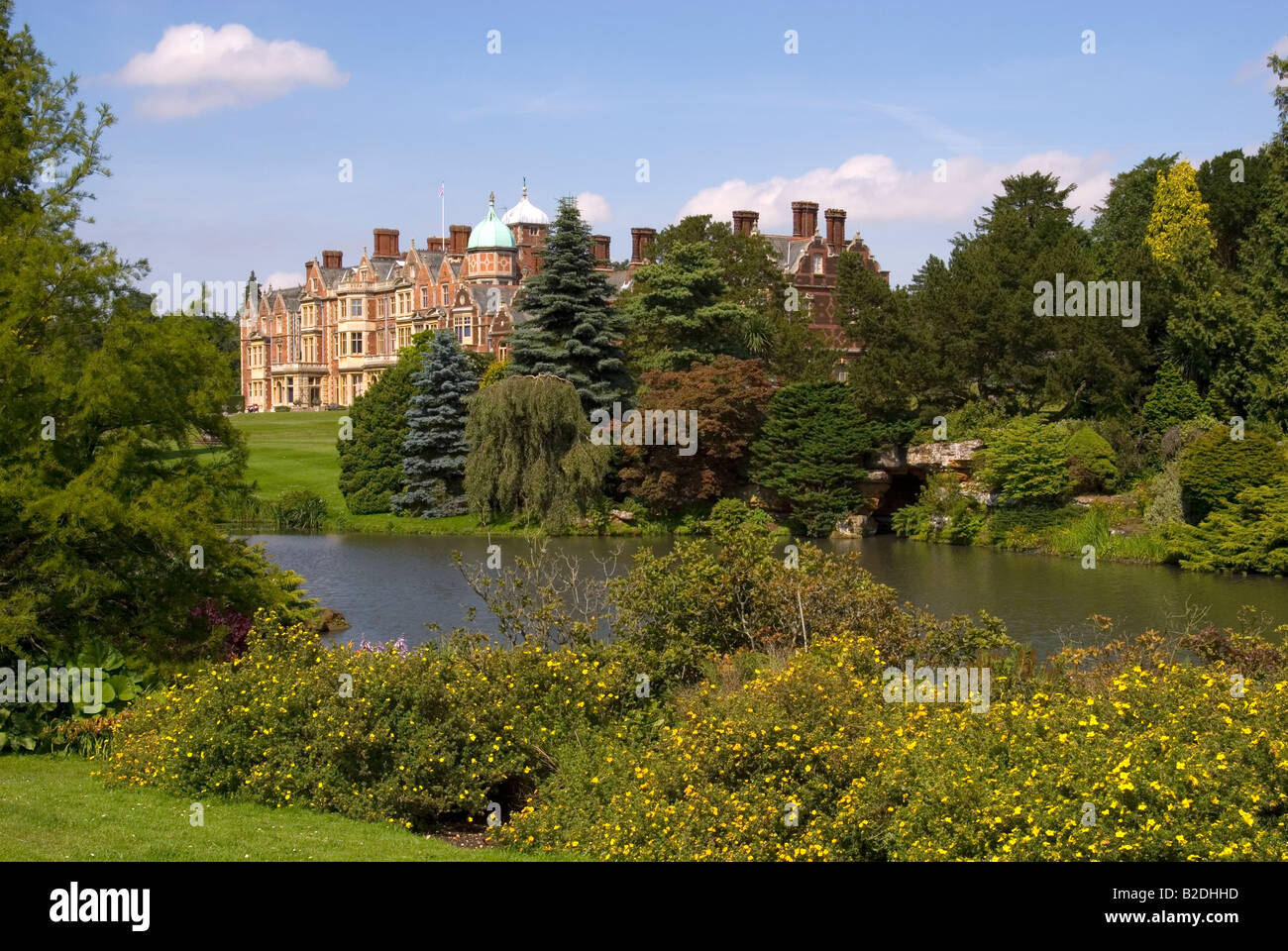 Das Haus und die See in Sandringham House, Sandringham Estate, Sandringham, Norfolk, England, Vereinigtes Königreich (Rückzug von HM The Queen) Stockfoto