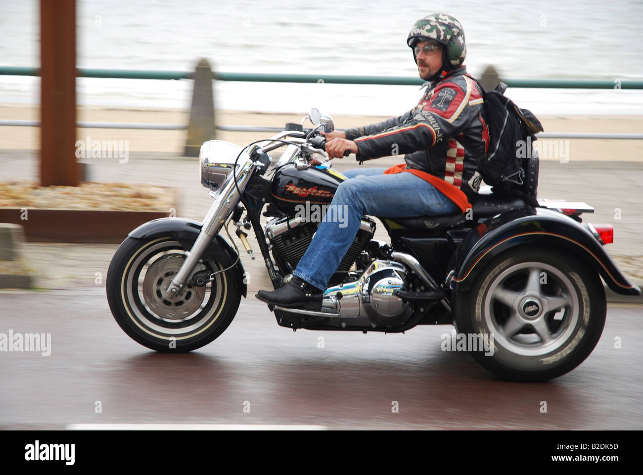 Trike Motorrad mit Geschwindigkeit Stockfotografie - Alamy