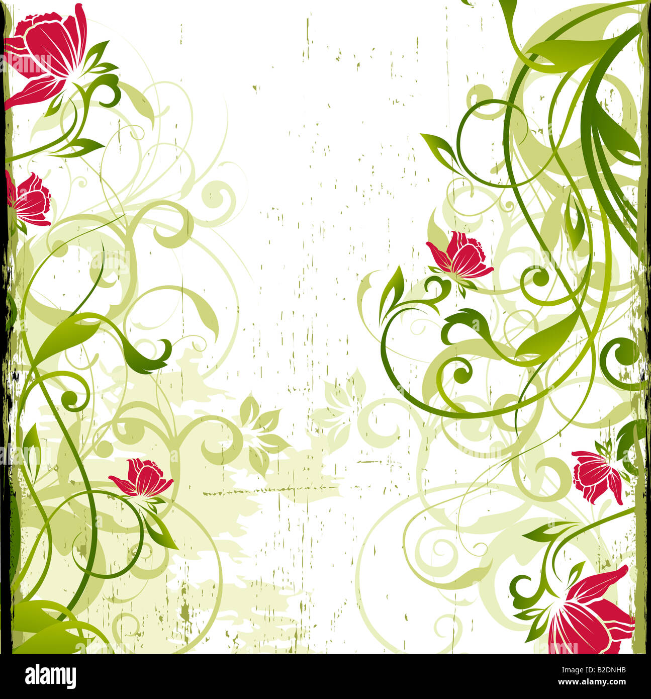 Abbildung Zeichnung der Blumenkarte Stockfoto