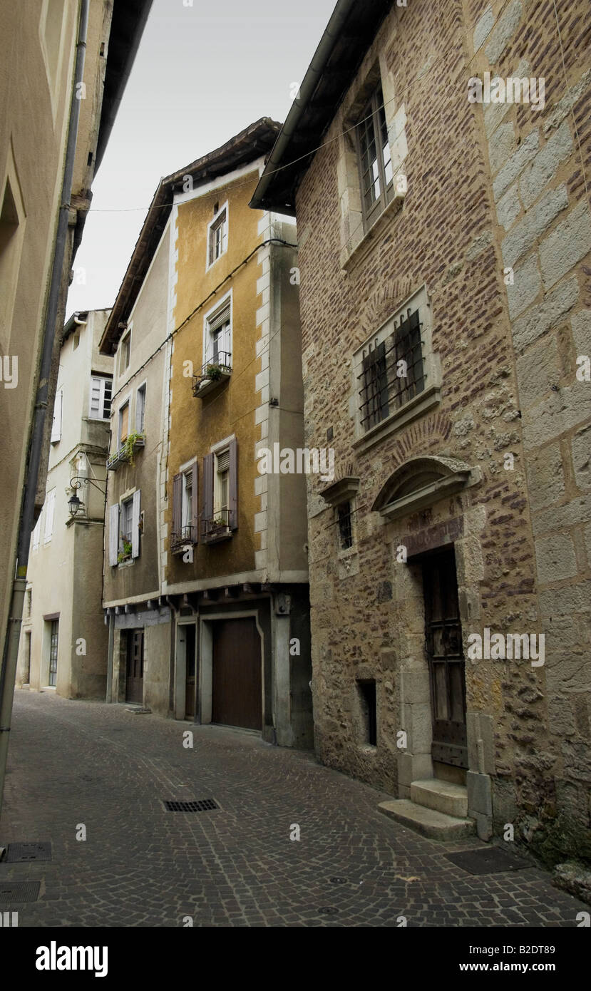 Kleine Straße in Cahors, Frankreich Stockfoto