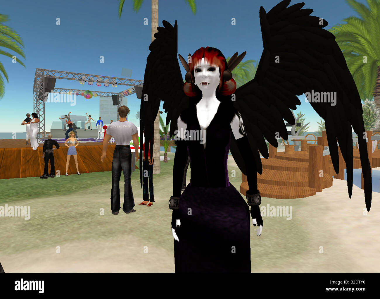 Second Life: Ein Computer-Grab aus der virtuellen Welt Second Life Stockfoto