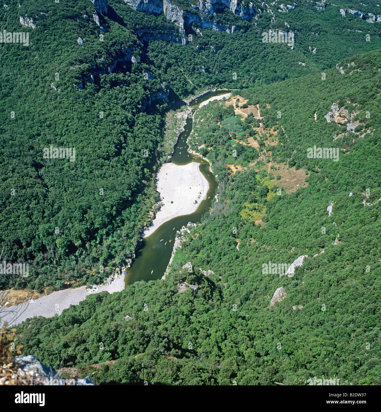 Ardèche Schlucht Gorges de l'Ardèche Frankreich Stockfoto