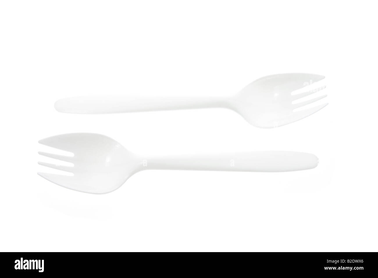 Kunststoff-Gabeln Stockfoto