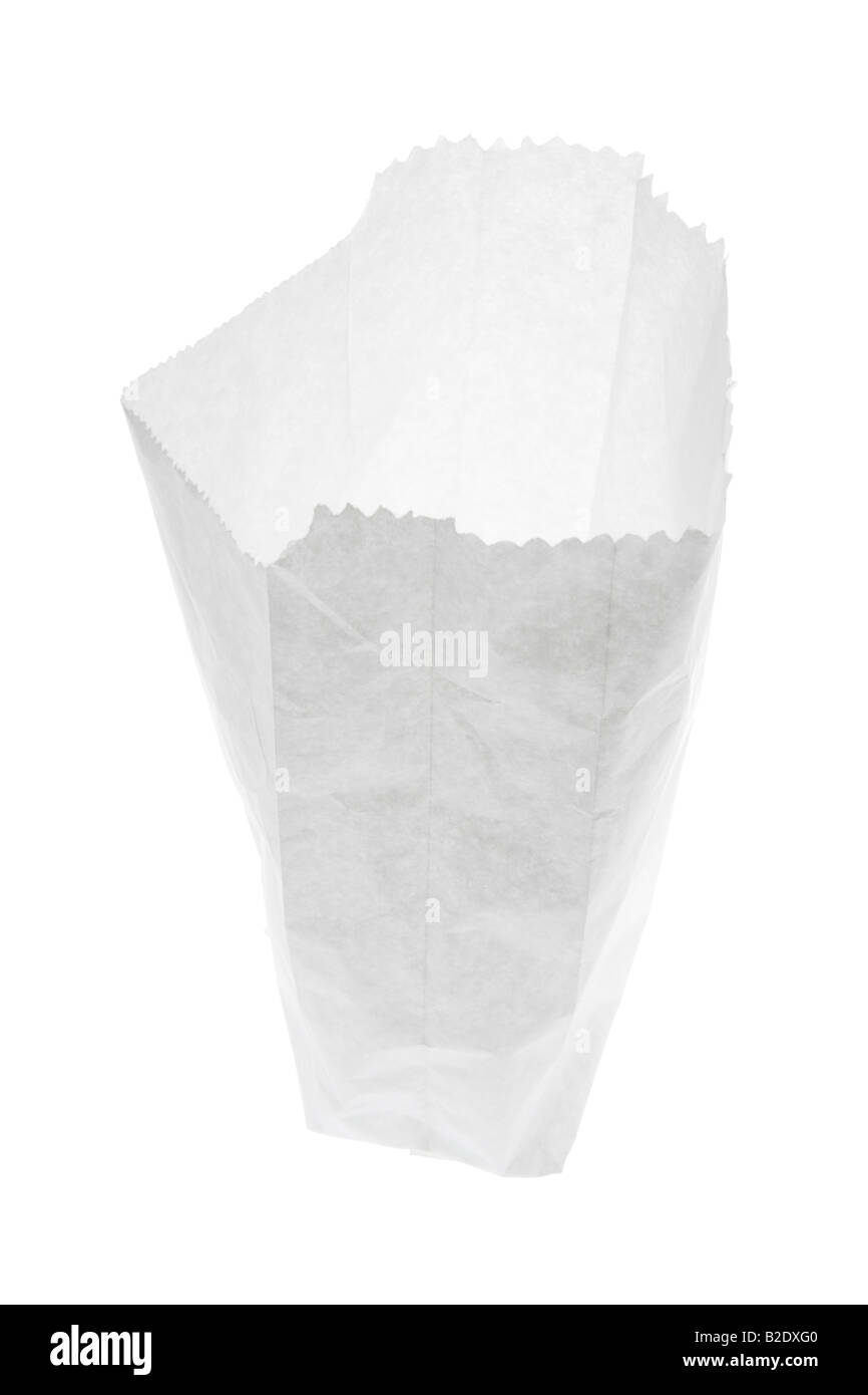 White Paper Bag Stockfoto