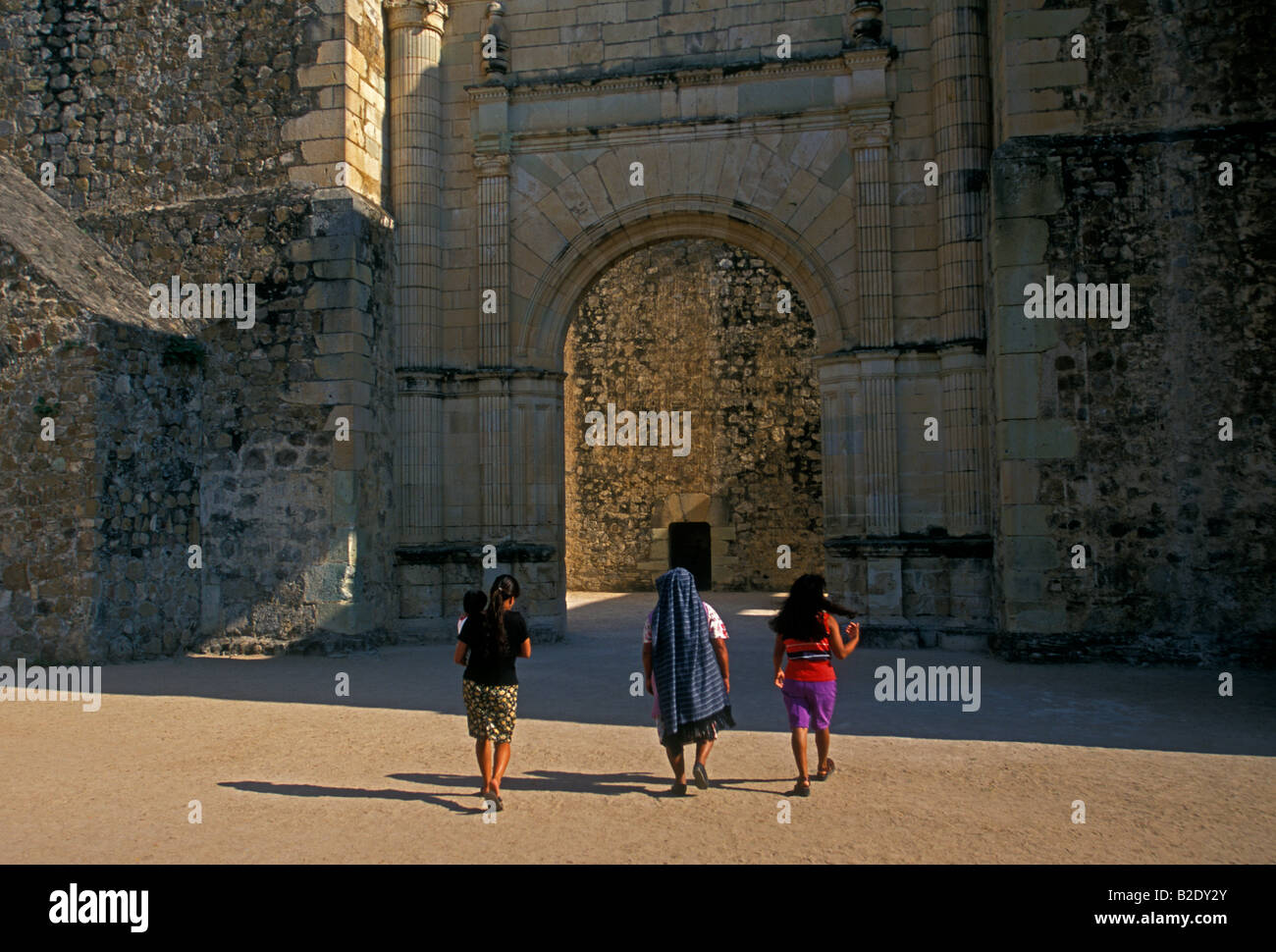 dachlose Basilika, Basilika, Dominikanerkloster, Dominikanerkloster, Dominikaner, Cuilapam de Guerrero, Bundesstaat Oaxaca, Mexico Stockfoto