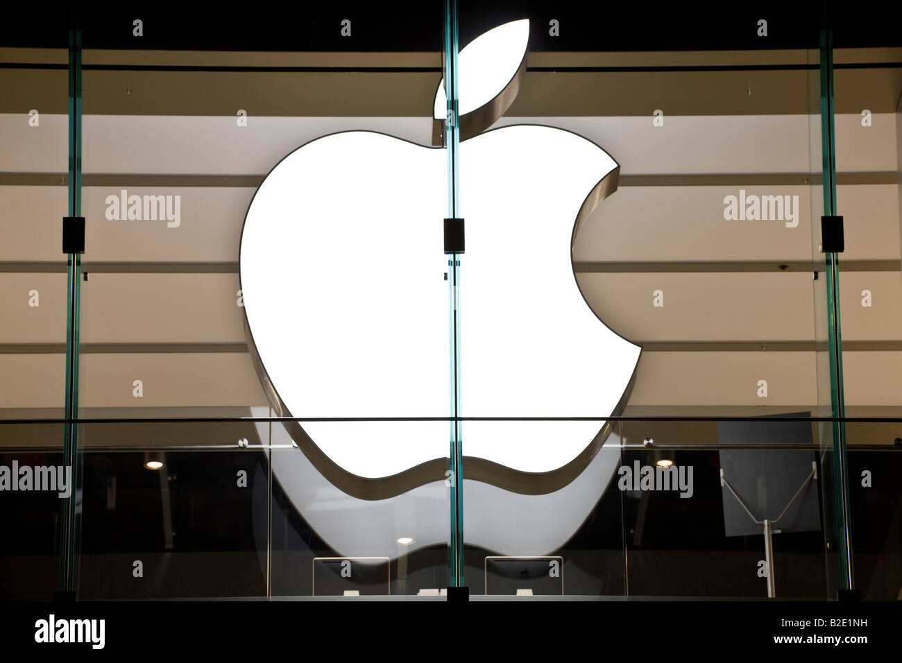 Apple inc. Logo, Boston Store, Massachusetts, USA Stockfoto