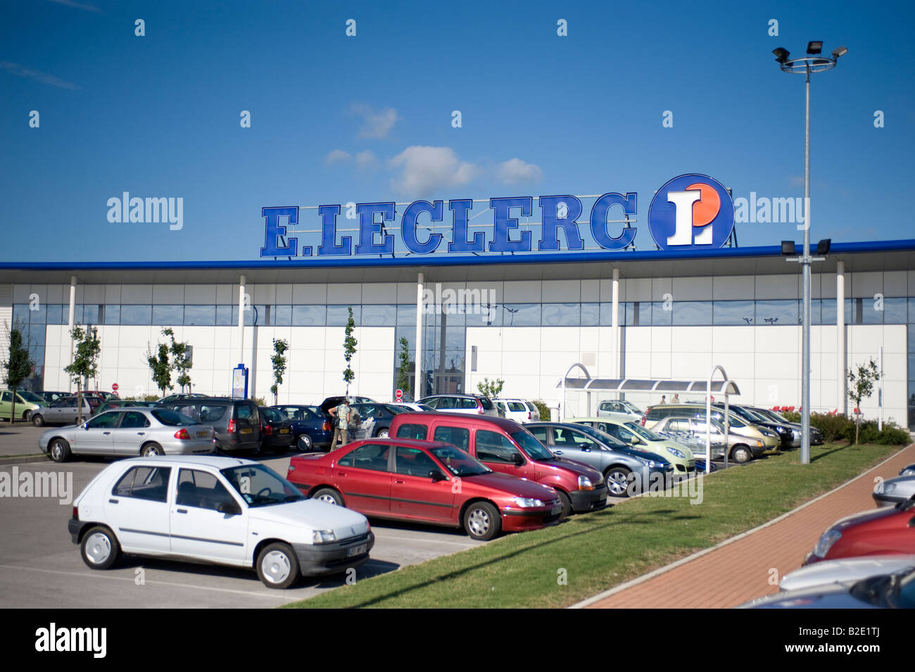 Leclerc Supermarkt Beaune Frankreich Stockfoto