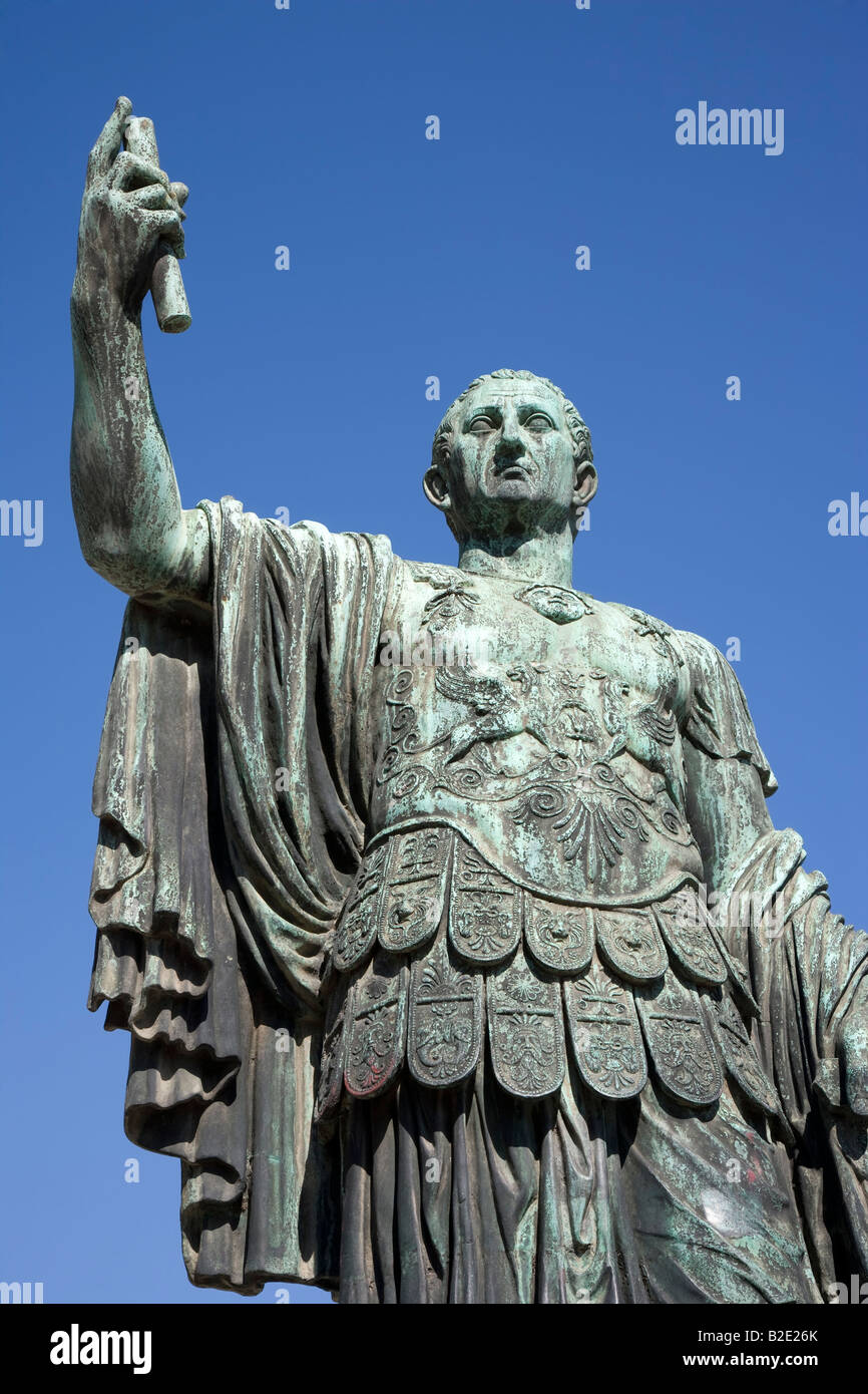 Statue von Kaiser Trajan Lazio Rom Stockfoto