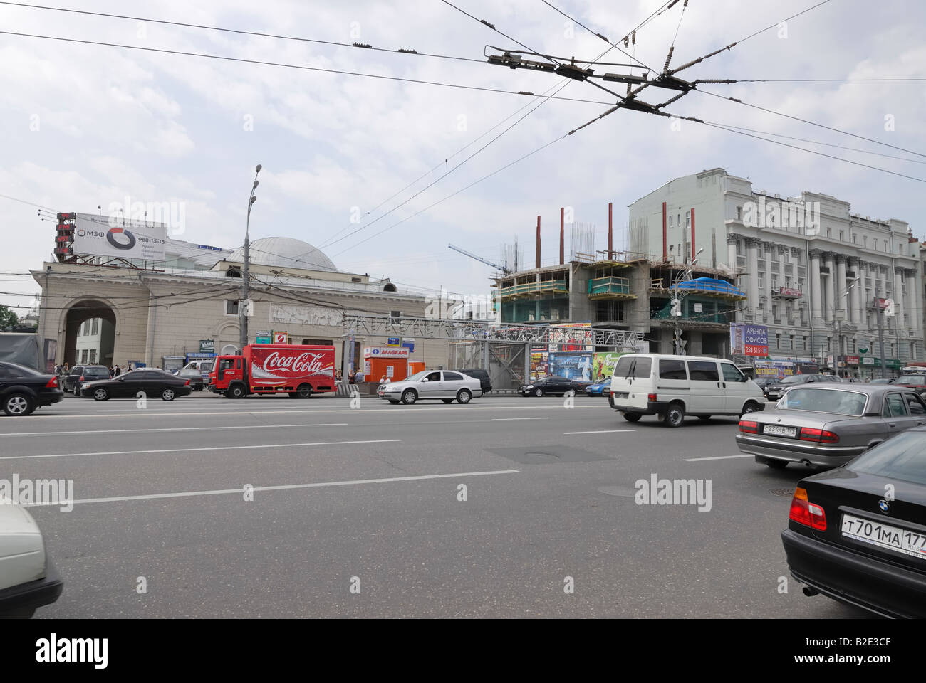 Ein Blick auf Moskau große Allee Sadovoye Koltso Zentrum der Stadt Moskau Russland Stockfoto