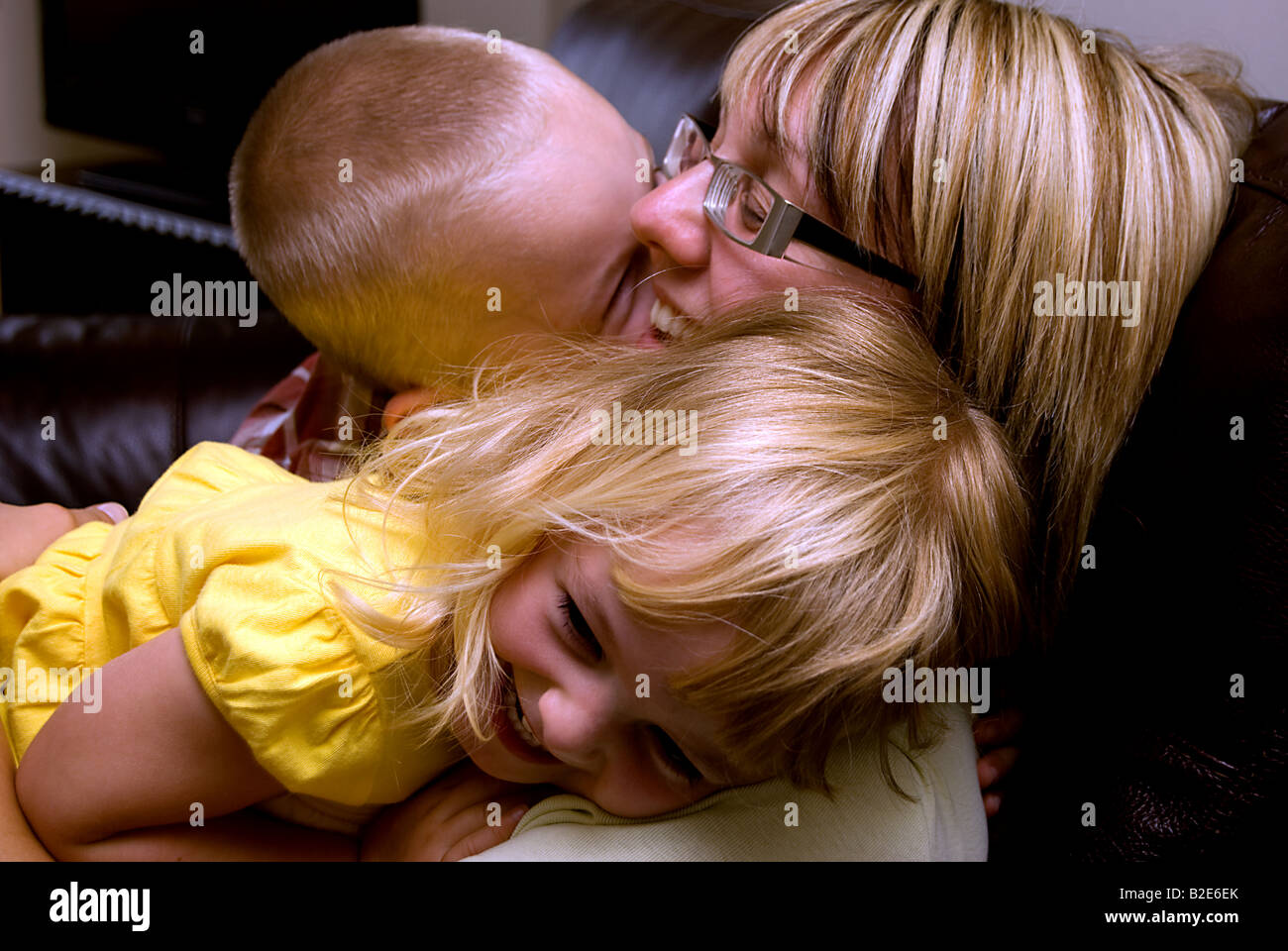 Eine glückliche Familie Stockfoto