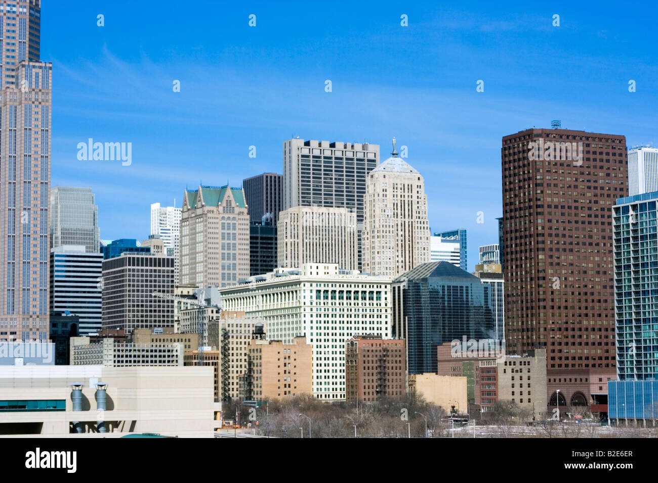 Von der Südseite Bürogebäude in Chicago IL Stockfoto